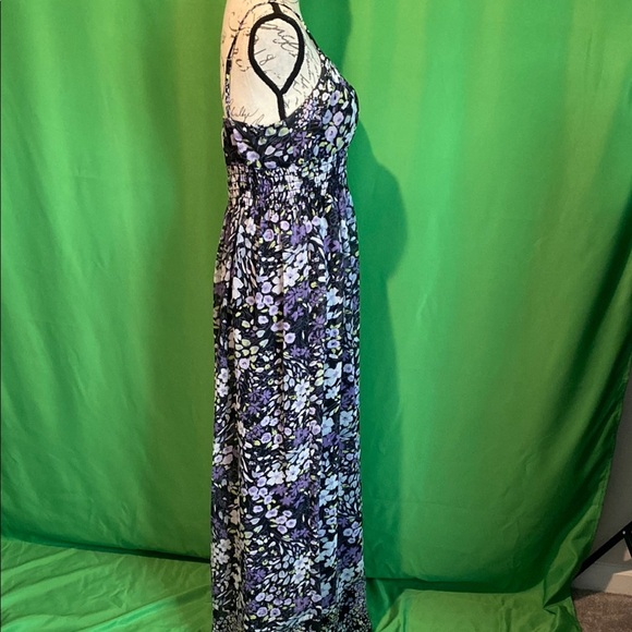 Roulette Blue and White Sleeveless Maxi Sundress - Picture 5 of 9